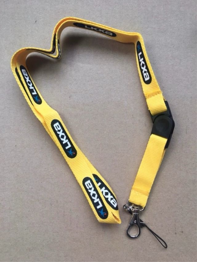 Lanyard amarillo y azul