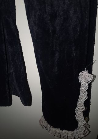 Corpiño de fallera negro  de terciopelo 