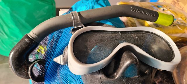 Pinne con 2 maschere c/boccaglio