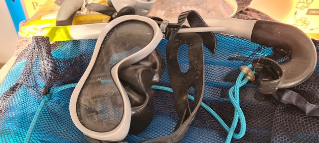 Pinne con 2 maschere c/boccaglio