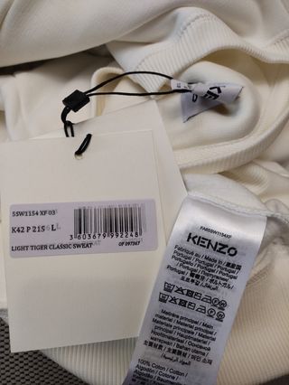 Sudadera KENZO Tigre clásica, Blanca