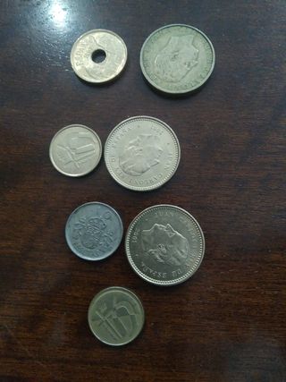 Monedas pesetas españolas
