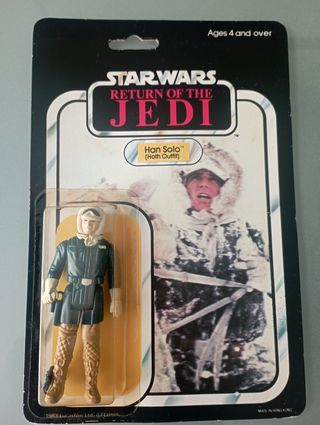 Vintage Han Solo Hoth MOC Palitoy 65back