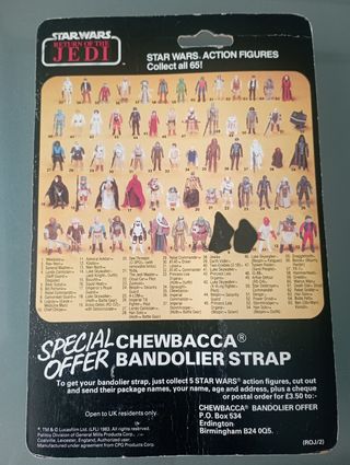 Vintage Han Solo Hoth MOC Palitoy 65back