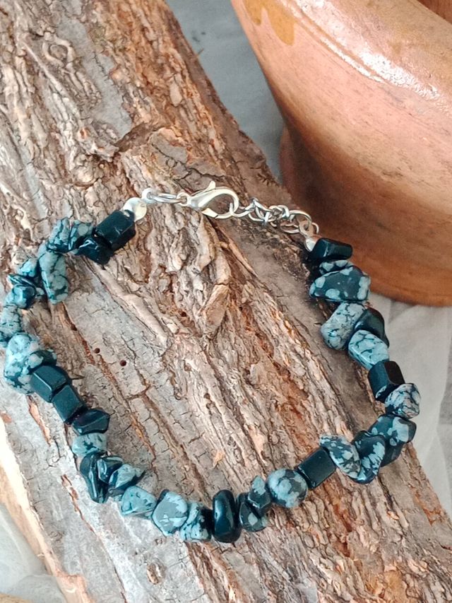 Pulseras de piedra con cadena ajustable