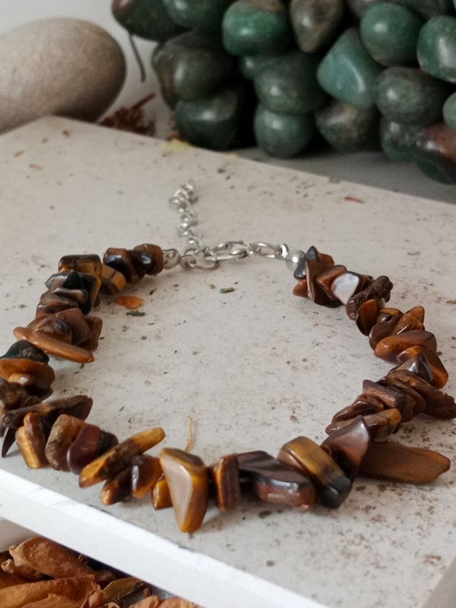 Pulseras de piedra con cadena ajustable