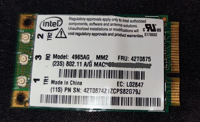 Scheda wifi Intel 4965AG x laptop