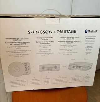 Tocadiscos Bluetooth Swingson On Stage Gris