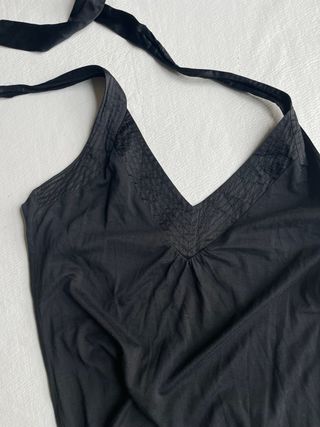 Top tirantes al cuello seda