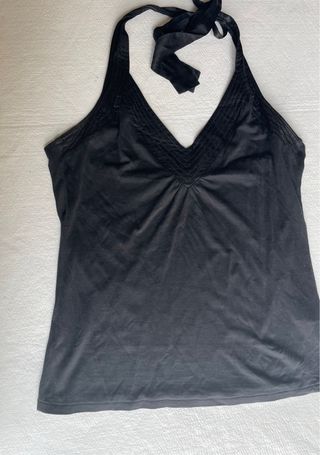 Top tirantes al cuello seda