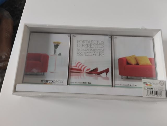 PORTAFOTO MADERA BLANCO DOBLE CARA