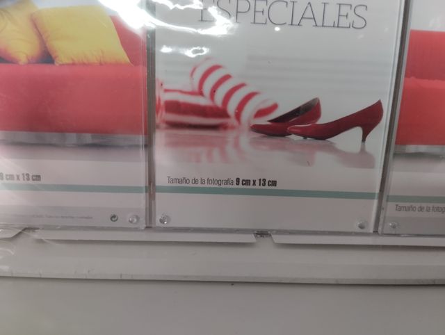 PORTAFOTO MADERA BLANCO DOBLE CARA