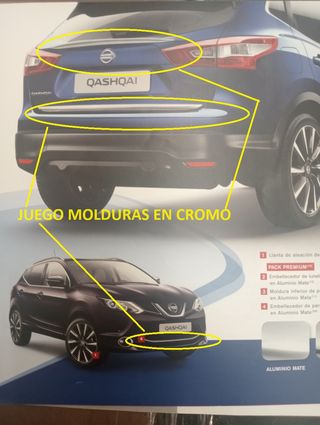 NISSAN QASHQAI 2013...JUEGO MOLDURAS CROMO