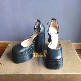 Zapatos negros plataforma piel auténtica