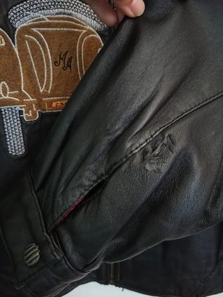 Chaqueta piel moto