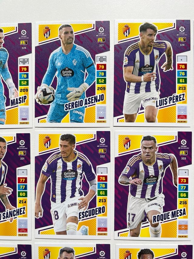 17 cromos Valladolid Adrenalyn 2022/23