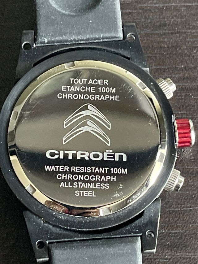 reloj pulsera citroen acero 100 metros