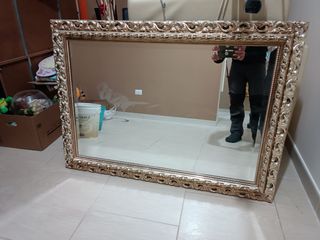 Specchio con cornice argento