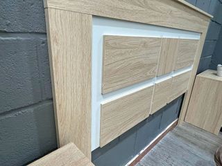 Conjunto dormitorio cambria y blanco NUEVO