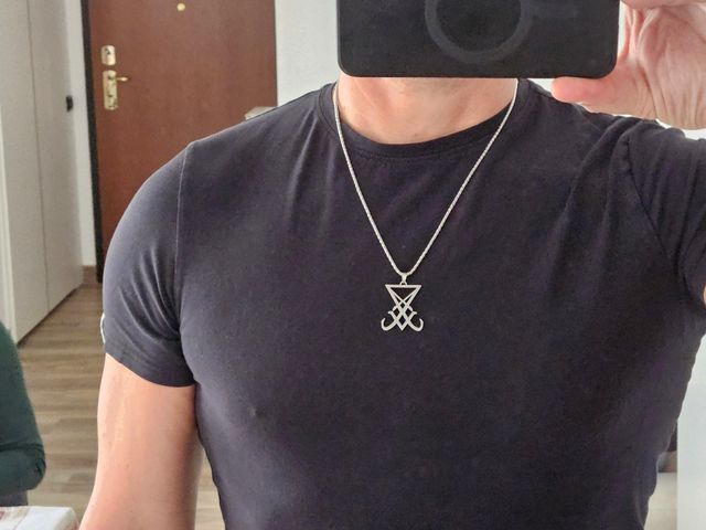 Ciondolo Sigilli di Lucifero con catena