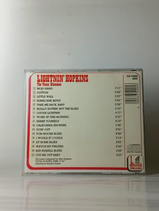 The Texas Bluesman Lightnin' Hopkins CD