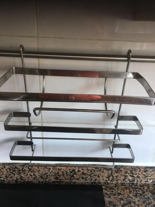 portarrollos de cocina para colgar-acero inox.