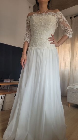 Vestido novia NUEVO. Talla L.