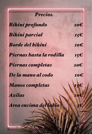 Estetica. Depilacion con cera y azucar.