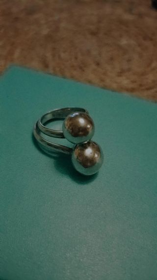 Anillo plata bolas mujer 