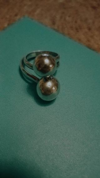 Anillo plata bolas mujer 