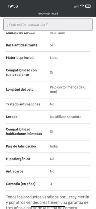 Alfombra LEROY MERLIN