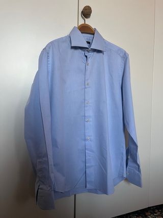 Camicia classica in cotone da uomo 