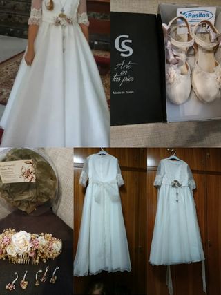 Vestido comunión + accesorioss 