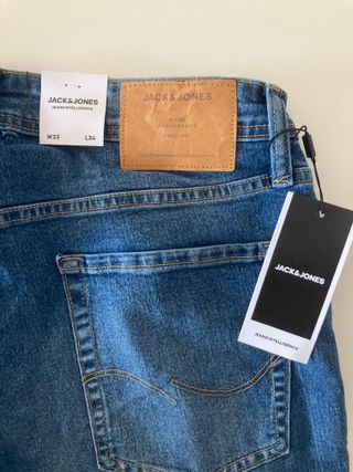 Jack & Jones. Pantalón vaquero azul. W33 L34