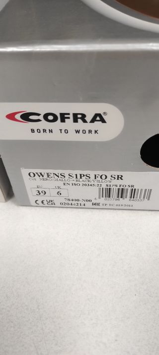 ZAPATO DE SEGURIDAD COFRA NUEVAS