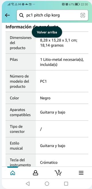 AFINADOR DE GUITARRA KORG NUEVO (SIN ESTRENAR)