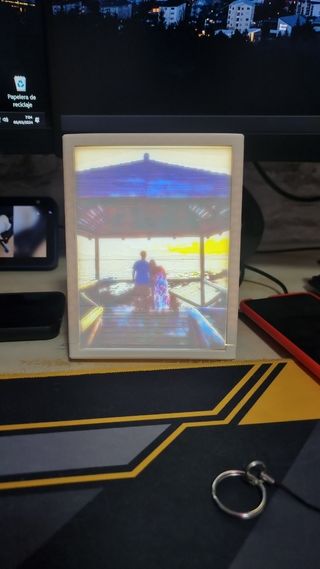 ✖️ DISEÑOS 3D‼️Marco de foto litofanía color 3D