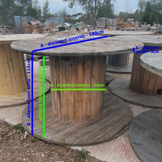 Saco Uvl 01 bobina legno per tavoli D 180 H 115