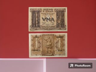 1 lira biglietto di Stato Fascio Littorio "39 🇮🇹