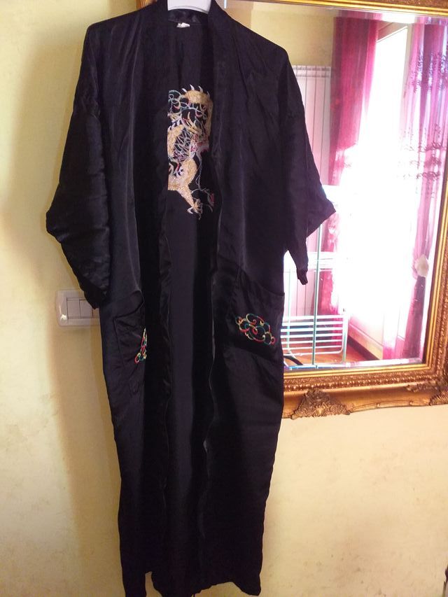 KIMONO in raso nero