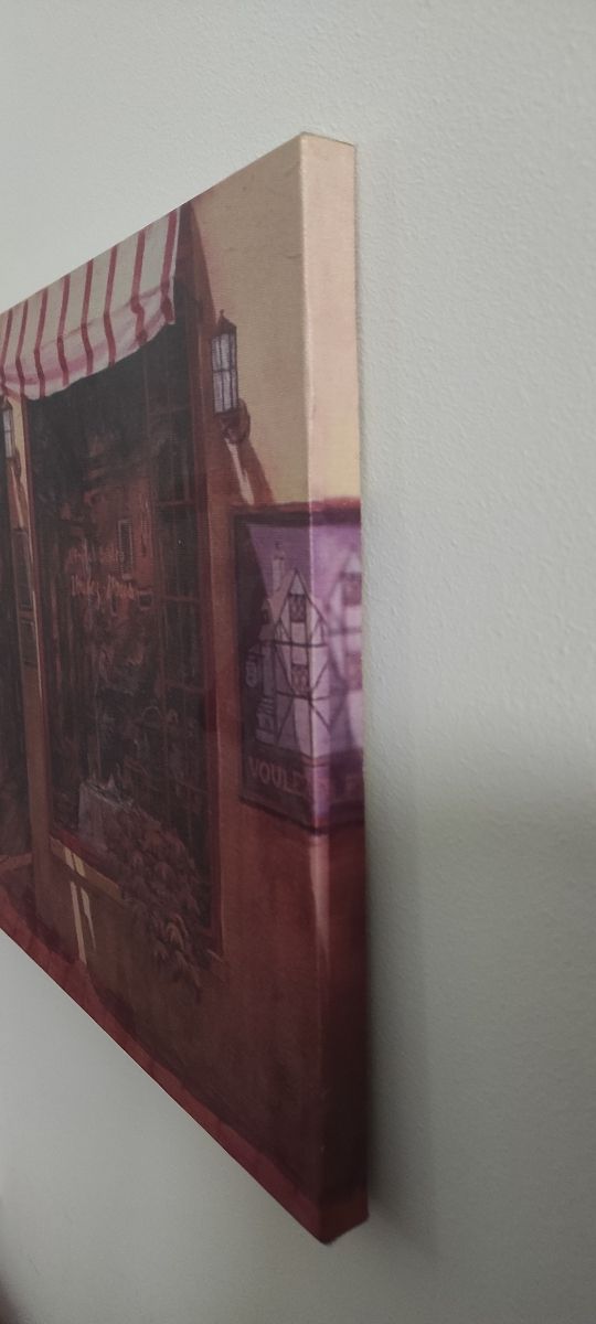 Cuadro _ lienzo en marco madera.