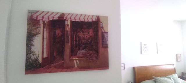 Cuadro _ lienzo en marco madera.