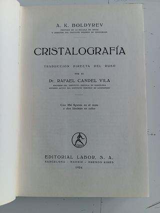 Libro Cristalografía Ed. Labor
