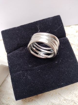 Pandora anillo entrelazados, plata ley