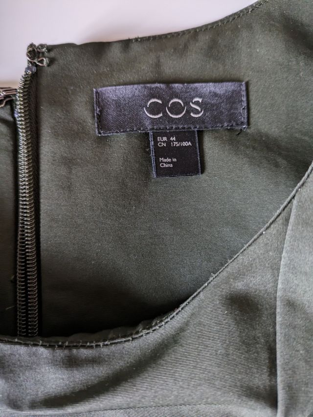 Abito verde scuro COS tg M