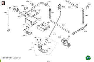 BALAY cubeta pieza superior jabonera lavadora