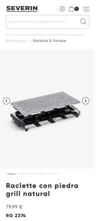 RACLETTE CON PLANCHA DE PIEDRA MARCA SEVERIN