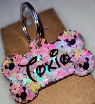 Colgante plaquita perros minnie mouse