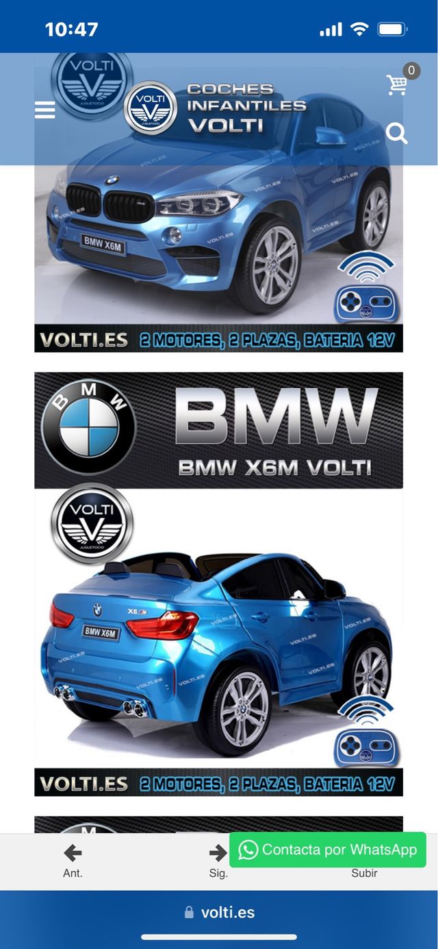 Coche electrico BMW X6 Volti dos plazas