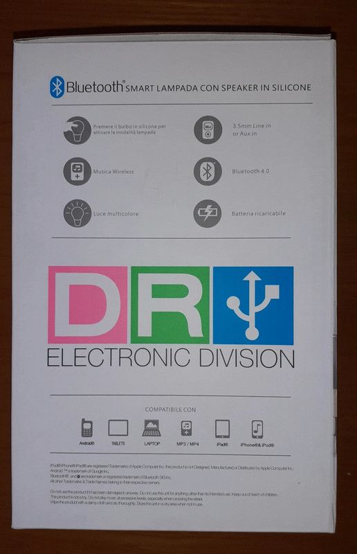 Lampada Smart a Led Multicolore con Speaker